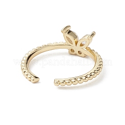 Butterfly Clear Cubic Zirconia Cuff Ring&nbsp;RJEW-M146-12G