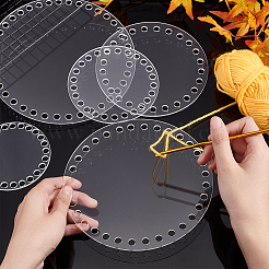 5Pcs 5 Style Transparent Acrylic Crochet Basket Bases&nbsp;DIY-PH0009-20