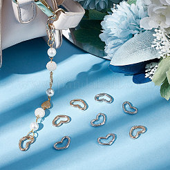 10Pcs 2 Colors Brass Spring Gate Rings&nbsp;KK-BBC0003-88