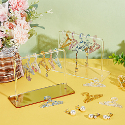 30Pcs 6 Colors Transparent Acrylic Earring Display Accessories&nbsp;EDIS-PH0001-75