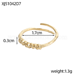 304 Stainless Steel Rings for Women&nbsp;STAS-OY017-67G