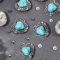 8 Bags Alloy Decorative Rivets&nbsp;BUTT-CP0001-21