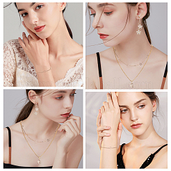DIY Star Link Chain Necklaces Kits&nbsp;DIY-SC0014-62G