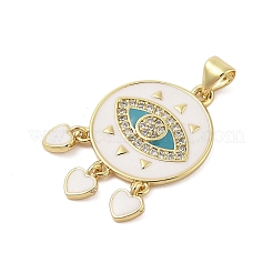 Rack Plating Brass Micro Pave Cubic Zirconia Pendants&nbsp;LS-KK-Z074-06G
