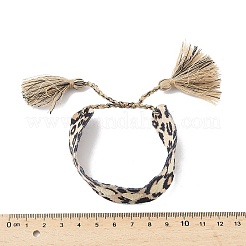 Leopard Print Pattern Polyester Cord Adjustable Bracelets&nbsp;BJEW-B127-01C