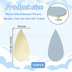 150Pcs Teardrop Glass Cabochons&nbsp;DIY-OC0001-39B