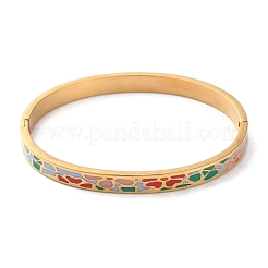 304 Stainless Steel Hinged Bangles for Women&nbsp;BJEW-K263-04G-03