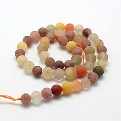 Natural Rutilated Quartz Beads Strands&nbsp;G-K193-8mm-11