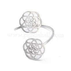 304 Stainless Steel Open Rings for Women&nbsp;RJEW-S240-02P