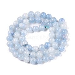 Dyed Natural White Jade Beads Strands&nbsp;G-T138-6mm-210-22