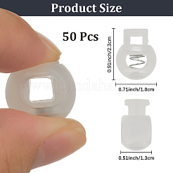 50Pcs PP Plastic Iron Spring Cord Locks&nbsp;KY-CN0002-36A