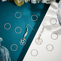 80Pcs 304 Stainless Steel Linking Ring&nbsp;FIND-UN0003-63