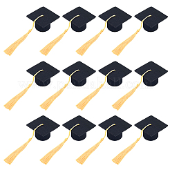 12Pcs Mini Felt Fabric Graduation Hat with Tassels&nbsp;AJEW-CP0010-10