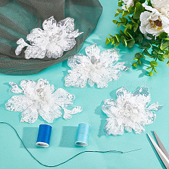4Pcs Milk Fiber Embroidery Ornament Accessories&nbsp;DIY-GF0006-38