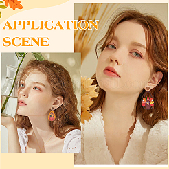 DIY Teardrop Wood Earrings Making Kits&nbsp;DIY-SC0026-89