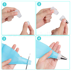 12Pcs 4 Styles Plastic Icing Piping Bag Nozzle Converter&nbsp;KY-SP0001-43
