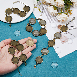 DIY Blank Dome Alloy & Iron Chain Bracelets Making Kits&nbsp;BJEW-HS00001