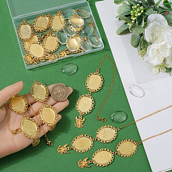 Oval Brass Graduation Cap Pendant Decoration&nbsp;HJEW-SP00004