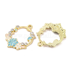 Rack Plating Alloy Enamel Pendants&nbsp;FIND-M020-03B-G