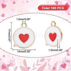 100Pcs Alloy Enamel Pendants&nbsp;ENAM-GO0001-03