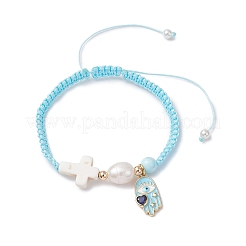Brass Enamel Charm Bracelets&nbsp;BJEW-JB12400