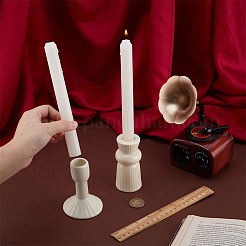 2Pcs 2 Styles Ceramics Candle Holders&nbsp;DJEW-PH0001-50