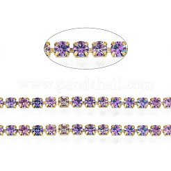 Brass Rhinestone Strass Chains&nbsp;CHC-N017-003B-A02