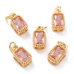 Real 18K Gold Plated Brass Inlaid Cubic Zirconia Charms&nbsp;ZIRC-L100-075G
