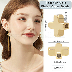 40Pcs Brass Beads&nbsp;KK-BBC0014-01