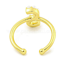 Rack Plating Brass Open Cuff Rings for Women&nbsp;RJEW-F162-01G-S