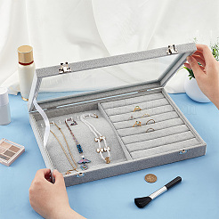 Rectangle Velvet Jewelry Presentation Boxes&nbsp;VBOX-WH0014-02