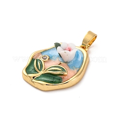 Brass Enamel Pendants&nbsp;KK-S502-02P