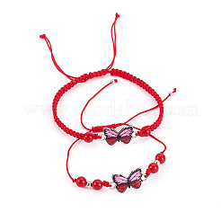 Adjustable Nylon Braided Bead Bracelets&nbsp;BJEW-TA00486