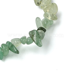 Natural Green Aventurine & Quartz Crystal & Prehnite & Citrine Chips Beaded Stretch Bracelets for Women&nbsp;BJEW-JB10875