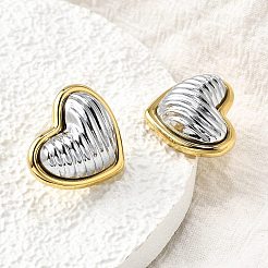304 Stainless Steel Stud Earrings&nbsp;EJEW-D308-04A-PG