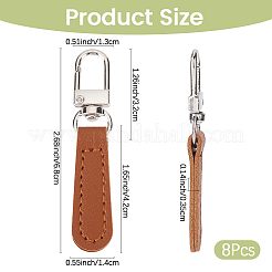 8Pcs PU Leather Zipper Pulls for Handbags Luggage and Jacket&nbsp;FIND-CL0002-09A