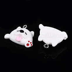 Cartoon Opaque Resin Pendants&nbsp;RESI-G054-01B-P