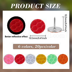 120Pcs 6 Colors Steel Pins&nbsp;DIY-BC0017-14
