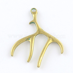 Deer Antler Zinc Alloy Big Pendants&nbsp;X-PALLOY-R065-075-FF