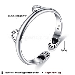 925 Sterling Silver Cuff Rings&nbsp;RJEW-BB70407