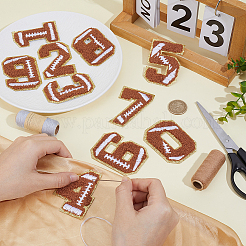 1Bag Sport Theme Number 0~9 Embroidery Cloth Iron on/Sew on Patches&nbsp;PATC-CY0001-65A