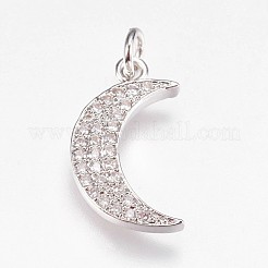 Brass Micro Pave Cubic Zirconia Pendants&nbsp;ZIRC-E145-62