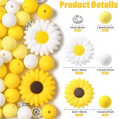 DIY Daisy Round Beads Findings Kits&nbsp;DIY-FS0010-24A