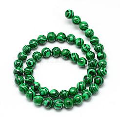 Synthetic Malachite Beads Strands&nbsp;G-T053-10mm-05