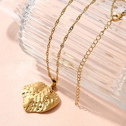 Summer Beach 304 Stainless Steel Pendant Rope Chain Necklaces for Women&nbsp;STAS-Z108-01G-03