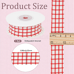 Polyester Plaid Ribbon&nbsp;OCOR-WH20002-28A