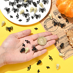 200Pcs 5 Styles Halloween Theme Resin Cabochons&nbsp;AJEW-SP0002-93