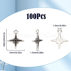 100Pcs Tibetan Style Alloy Pendant Rhinestone Settings&nbsp;FIND-SC0010-43