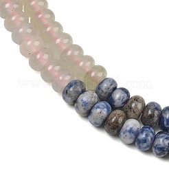 Natural White Jade & Red Jasper & Sodalite & Sesame Jasper & Amethyst Beads Strands&nbsp;G-NH0006-A14-01