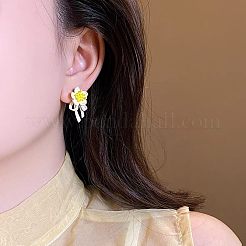 Alloy Flower Stud Earrings for Women&nbsp;WG441DE-01
